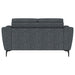Nolan Upholstered Sloped Track Arm Loveseat Charcoal