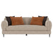Jade 2-piece Chenille Upholstered Sofa Set Latte