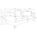 Jade Chenille Upholstered Sculpted Track Arm Sofa Latte