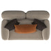 Jade Chenille Upholstered Sculpted Track Arm Loveseat Latte