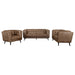 Thatcher 3-piece Upholstered Tuxedo Arm Sofa Set Brown