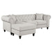 Cecilia Upholstered Tufted Chaise Sectional Sofa Oatmeal