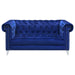 Bleker 2-piece Upholstered Tuxedo Arm Tufted Sofa Set Blue