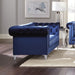 Bleker Upholstered Tuxedo Arm Tufted Loveseat Blue