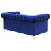 Bleker Upholstered Tuxedo Arm Tufted Loveseat Blue