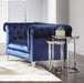 Bleker Upholstered Tuxedo Arm Tufted Accent Chair Blue