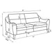 Gano 3-piece Upholstered Sloped Arm Sofa Set Navy Blue