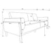 Rilynn 3-piece Upholstered Track Arm Sofa Set Brown