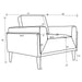 Rilynn 3-piece Upholstered Track Arm Sofa Set Grey