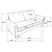Davis 3-piece Upholstered Rolled Arm Sofa Grey