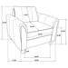 Davis Upholstered Rolled Arm Accent Chair Grey