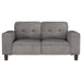 Deerhurst 3-piece Upholstered Track Arm Sofa Set Charcoal