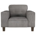 Deerhurst 3-piece Upholstered Track Arm Sofa Set Charcoal