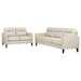Jonah 2-piece Upholstered Track Arm Sofa Set Ivory