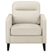 Jonah 3-piece Upholstered Track Arm Sofa Set Ivory