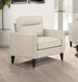 Jonah Upholstered Track Arm Accent Chair Ivory