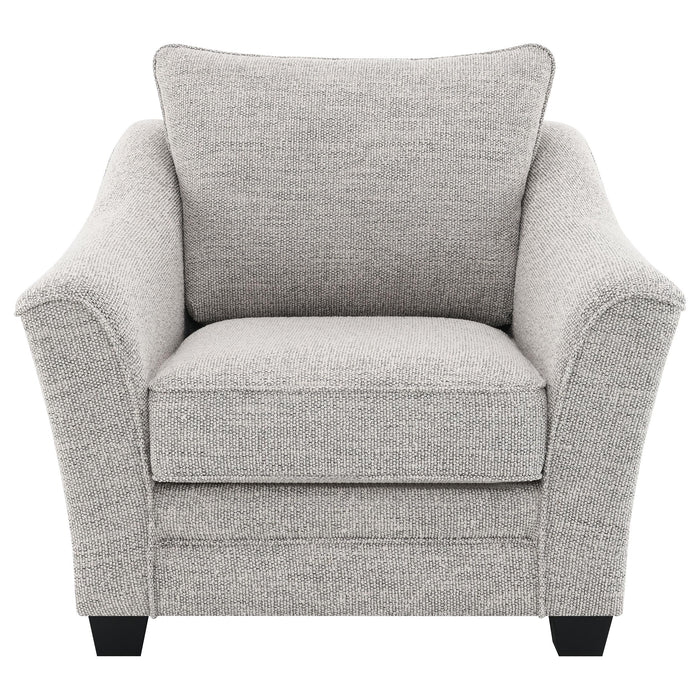 Tomkins 3-piece Boucle Upholstered Sofa Set Light Grey