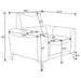 Glenmark 3-piece Upholstered Track Arm Sofa Set Taupe