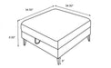 Clint Square Upholstered Tufted Storage Ottoman Aloe