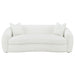 Isabella 2-piece Faux Sheepskin Upholstered Sofa Set Natural