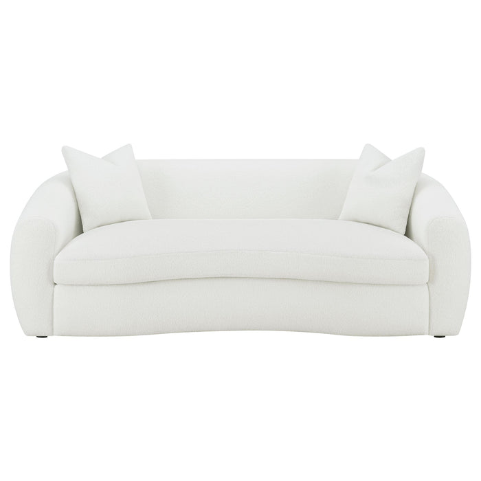 Isabella 3-piece Faux Sheepskin Upholstered Sofa Set Natural