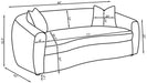 Isabella 3-piece Faux Sheepskin Upholstered Sofa Set Natural