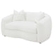 Isabella Faux Sheepskin Upholstered Loveseat Natural