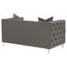 Phoebe Upholstered Tuxedo Arm Tufted Loveseat Urban Bronze