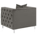 Phoebe Upholstered Tuxedo Arm Tufted Chair Urban Bronze