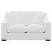 Ashlyn 2-piece Upholstered Sloped Arm Sofa Set White