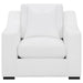 Ashlyn 3-piece Upholstered Sloped Arm Sofa Set White