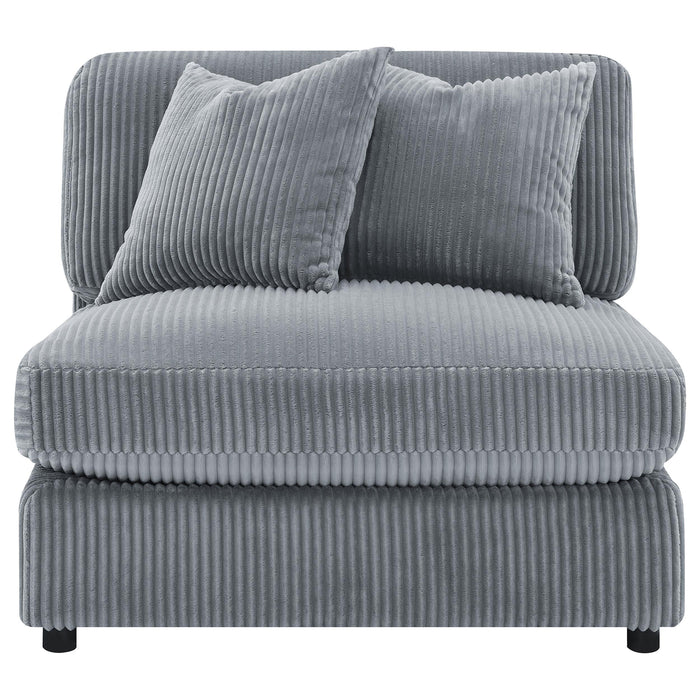 Blaine Upholstered Reversible Chaise Sectional Sofa Fog
