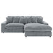 Blaine Upholstered Reversible Chaise Sectional Sofa Fog