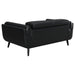Shania 2-piece Upholstered Low Back Sofa Set Black