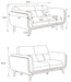 Shania 2-piece Upholstered Low Back Sofa Set Black