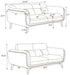 Shania 3-piece Upholstered Low Back Sofa Set Black
