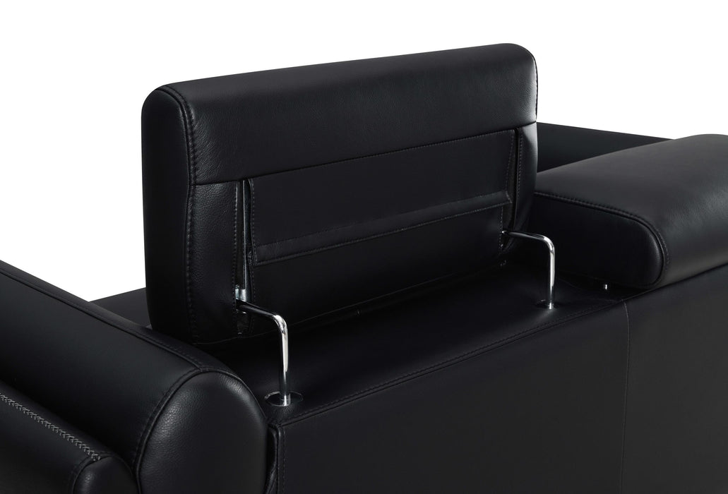 Shania Upholstered Low Back Sofa Black