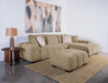 Octavia Upholstered Sectional Chaise Sofa Camel