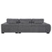 Octavia Upholstered Sectional Chaise Sofa Charcoal Grey