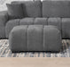 Octavia Upholstered Rectangular Ottoman Charcoal Grey