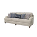 Glenn Upholstered English Arm Sofa Light Grey and Blue