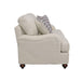 Glenn Upholstered English Arm Loveseat Light Grey and Blue