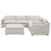 Hobson 6-piece Upholstered Modular Sectional Sofa Ivory