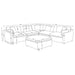 Hobson 6-piece Upholstered Modular Sectional Sofa Ivory