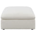 Hobson Square Upholstered Ottoman Ivory