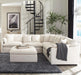 Hobson Square Upholstered Ottoman Ivory