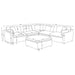 Hobson 6-piece Upholstered Modular Sectional Sofa Charcoal
