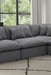 Hobson Upholstered Armless Chair Charcoal
