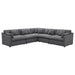 Hobson Upholstered Armless Chair Charcoal