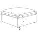Hobson Square Upholstered Ottoman Charcoal